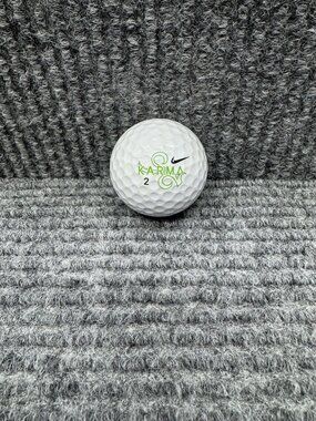 Nike Karma 2 Golf Ball White - Black Check - Green Logo